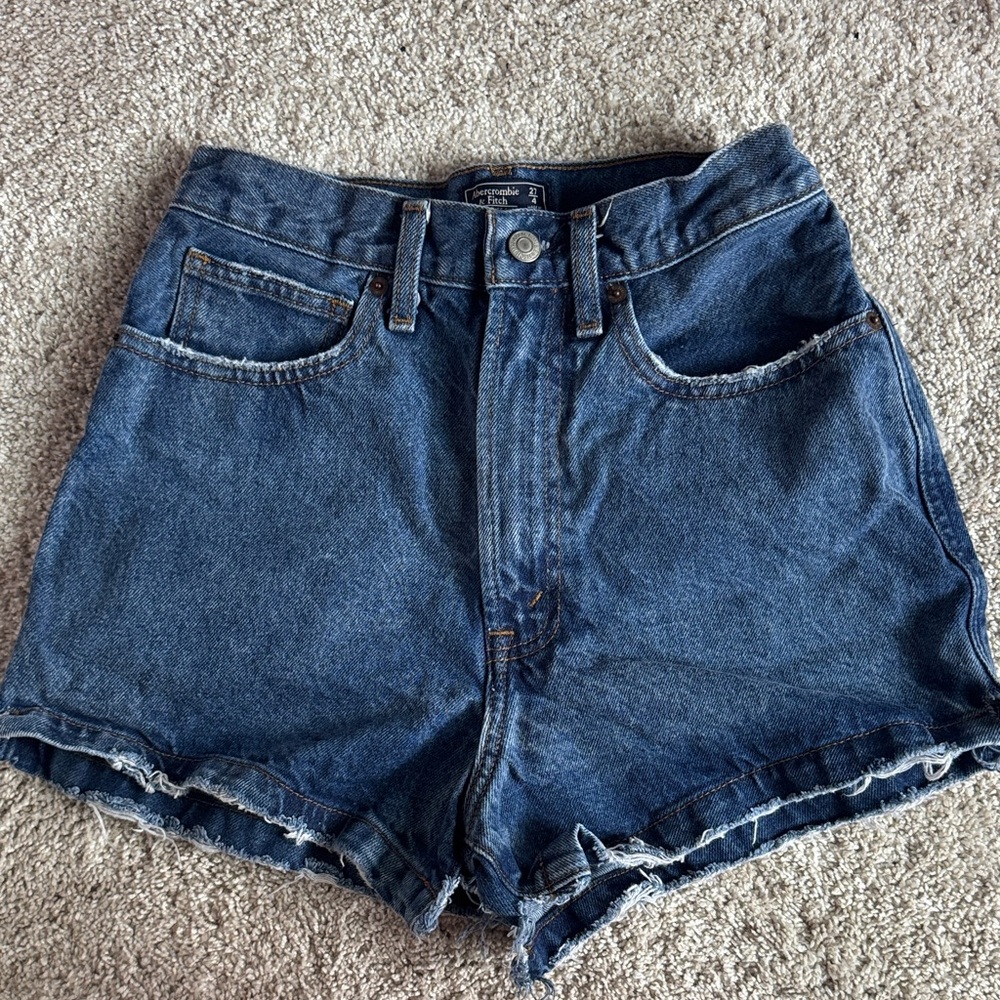 Abercrombie & Fitch Dark Blue Jean Shorts